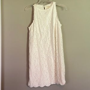 Short white lace dress